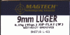 Magtech 9mm Luger JSP Flat, 95grs